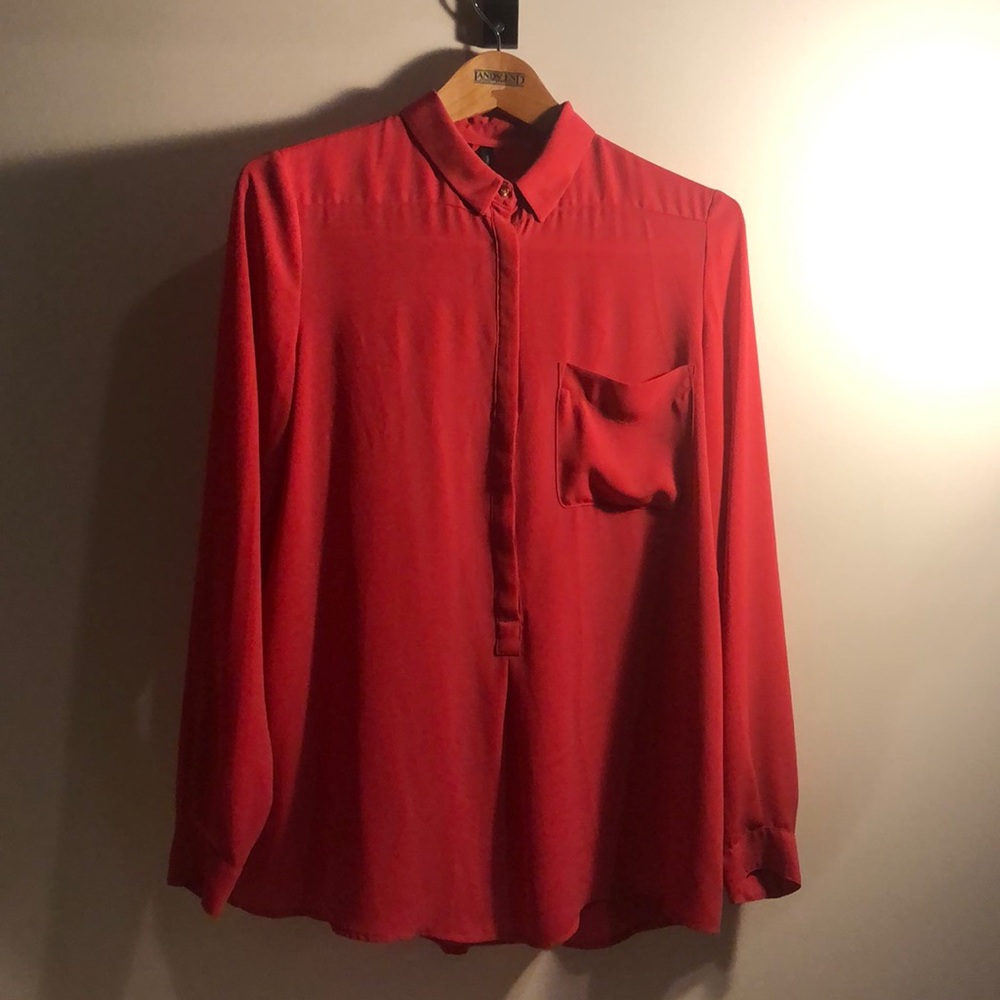 Coral blouse